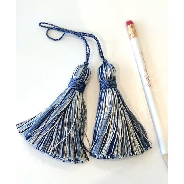 Petite Blue Tassels - a Pair For Sale - Image 9 of 13