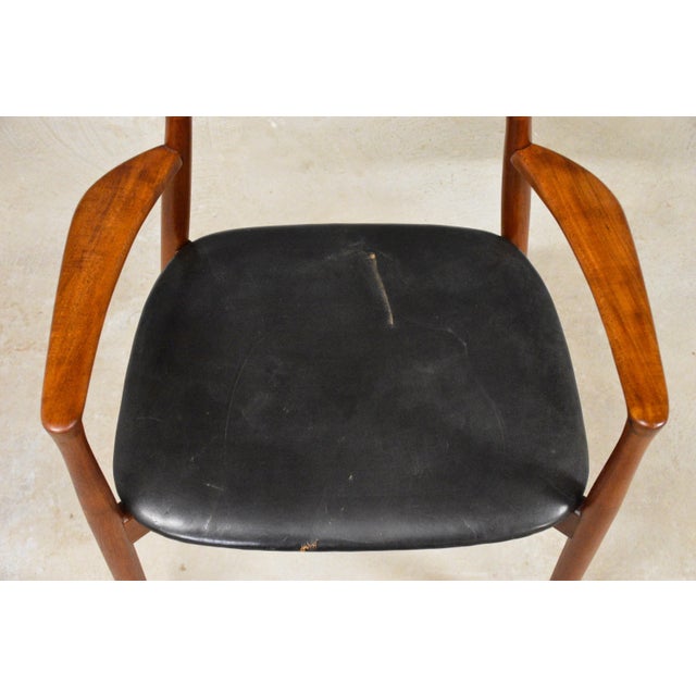 1960s Solid Teak Danish Arm Chair by Harry Ostergaard For Sale In Boston - Image 6 of 11