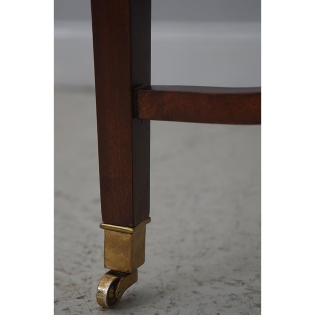 Brown Maitland Smith Georgian Style Mahogany Inlaid Table For Sale - Image 8 of 13
