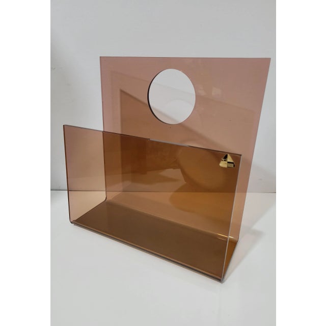 Vintage Lucite/Acrylic Magazine Holder by Ferguson For Sale - Image 12 of 12