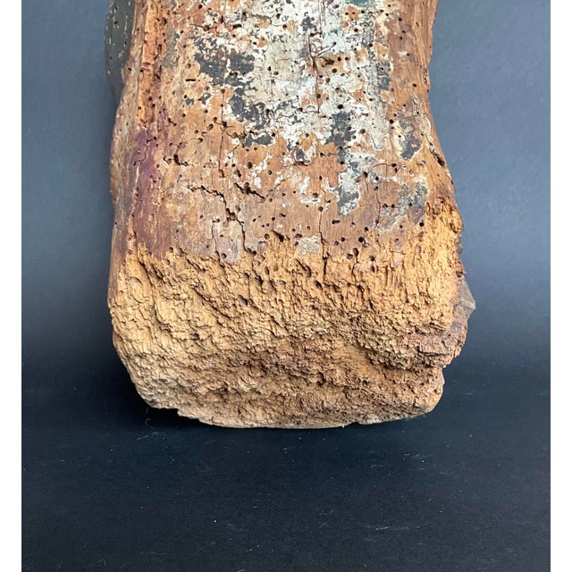 Brown Medieval Polychrome Statue of Virgin and Child, Late 14th-Early 15th Century, Wood For Sale - Image 8 of 9