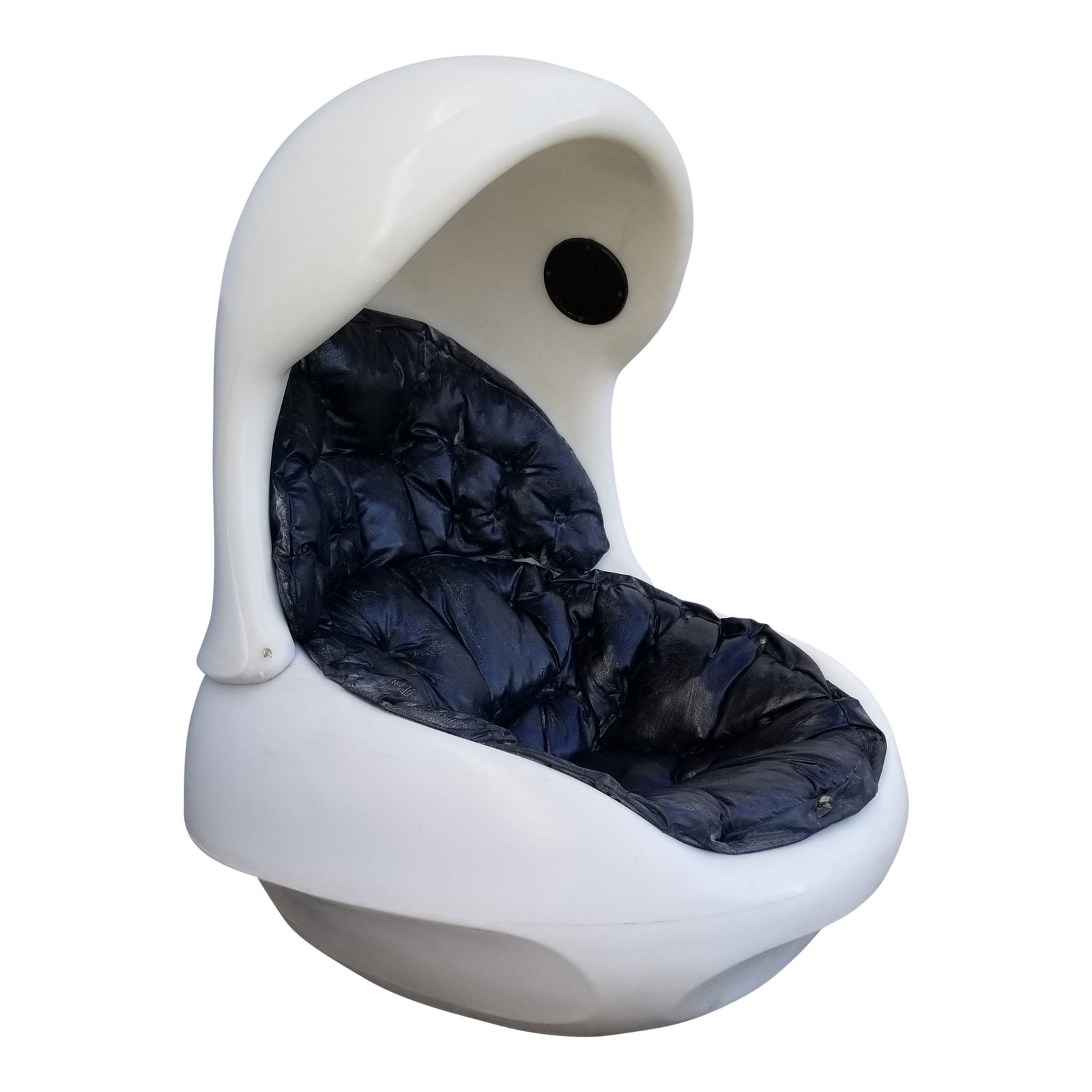 1960s Vintage Hollen Manufacturing Molded Plastic Stereo Egg Chair ...