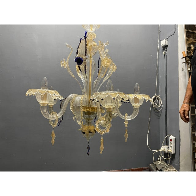 Venetian Murano Glass Chandelier, 1960s For Sale - Image 9 of 18