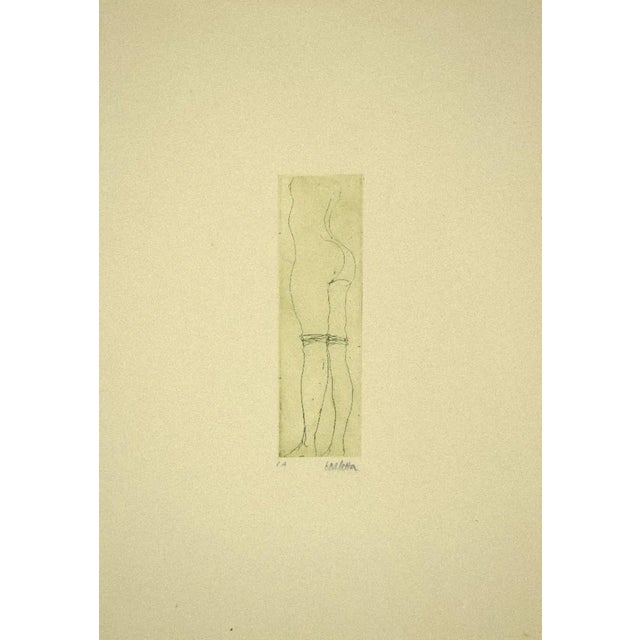Sergio Barletta, Maiden, Etching, 1970s For Sale