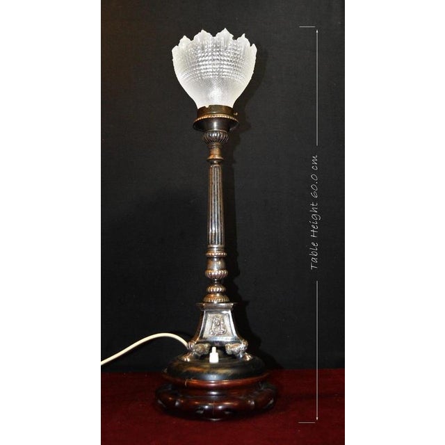 Edwardian Silver Plate Ecclesiastical Altar Table Lamp, 1910 For Sale - Image 3 of 18