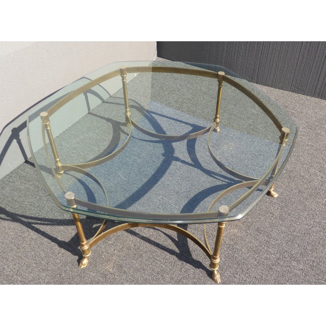 Vintage Labarge Style Hexagon Brass Coffee Table Chairish