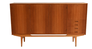 Scandinavian Teak Highboard, 1950s-1960s