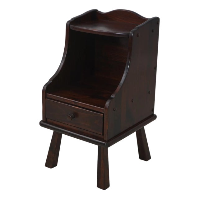 Pine 1 Drawer 2 Tier Old Tavern Style Nightstand For Sale