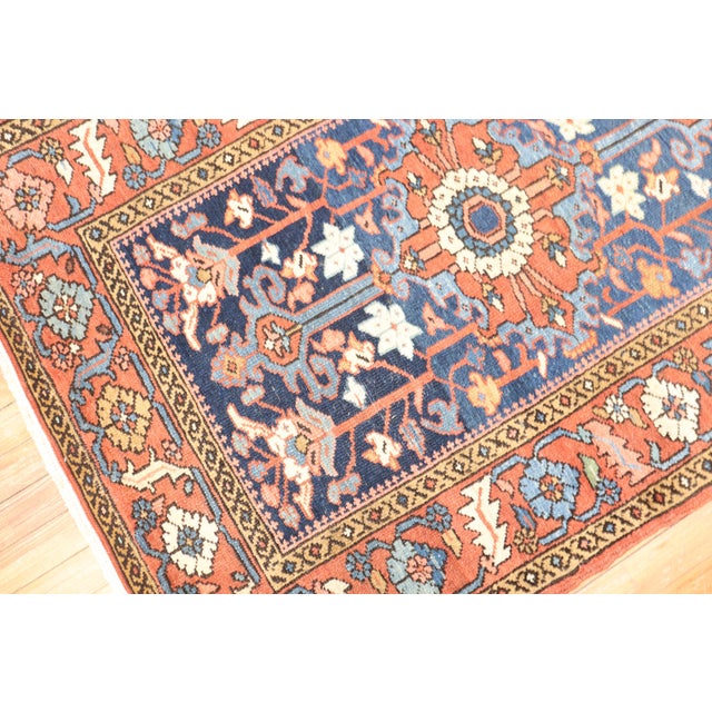Early 20th Century Antique Zabihi Collection Persian Heriz Scatter Rug - 3'4" x 4'6" For Sale - Image 5 of 10