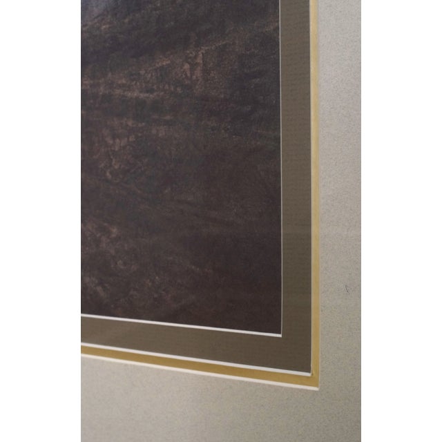 Approx: 25 Years Old High Quality Construction Triple Matted w. Gold Trim Professionally Framed & Matted Glass Front...