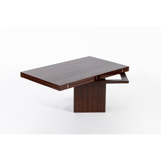 Wood Antique French Art Deco Folding Wood Coffee Table by Francisque Chaleyssin (Attr) 1930s For Sale - Image 7 of 16