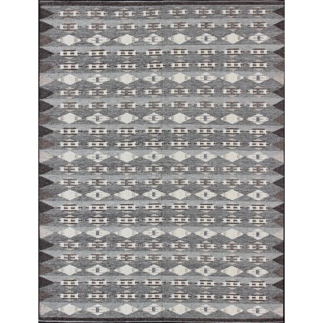 Large Modern Scandinavian/Swedish by Keivan Woven Arts 10' X 14' For Sale