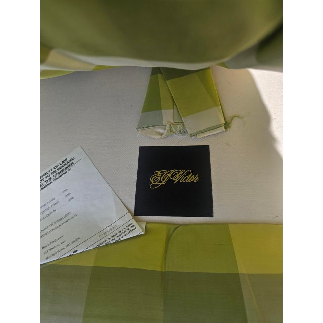 Pair of Ej Victor Silk Upholstered Loveseats For Sale - Image 11 of 11