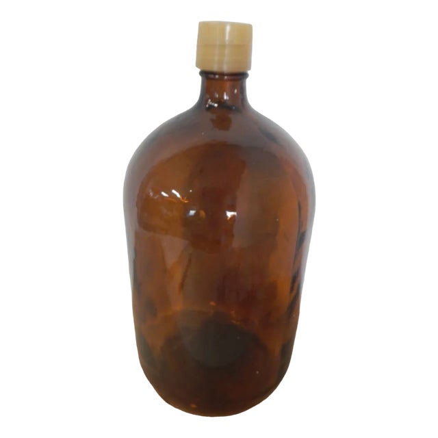 Dark Glass Bottle, 1950s For Sale