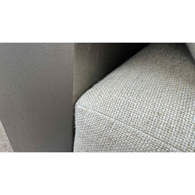 Adriana Hoyos Chocolate L-Shaped Sofa Sectional With Ottoman For Sale - Image 10 of 17