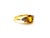 Bochic “Orient” Vintage Yellow Sapphire & Cognac Diamond Ring Set In 18K Gold & Silver Natural Yellow Sapphire - 1 carat...