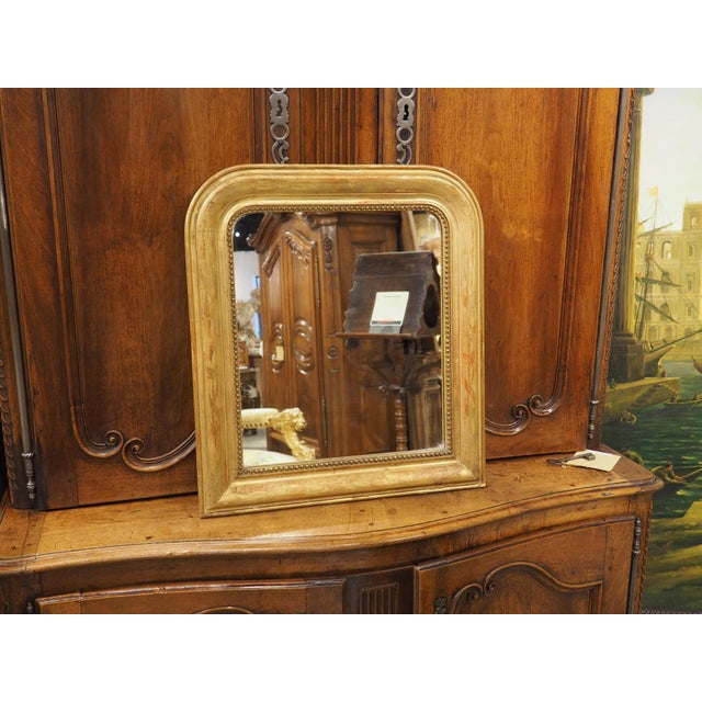 French Petite French Giltwood Louis Philippe Style Mirror, Circa 1870 For Sale - Image 3 of 18