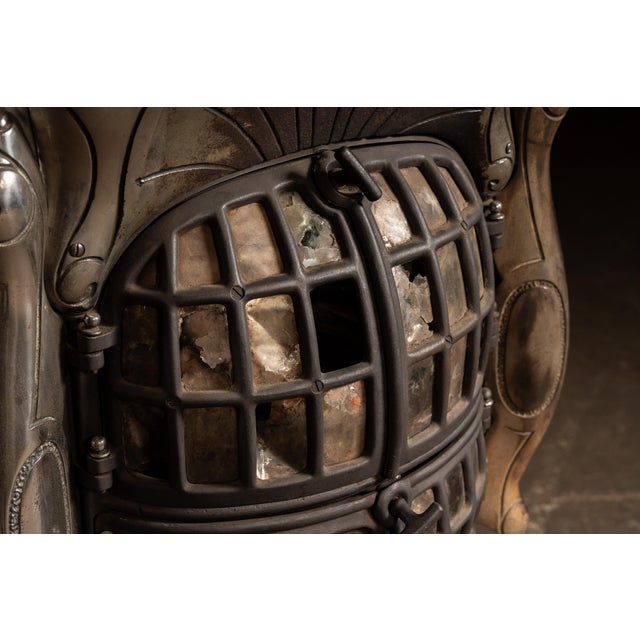 Platinum Late 19th C. Cribben & Sexton Sunbeam "Universal" Cast Iron Parlor Stove For Sale - Image 8 of 10