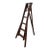 Vintage Wooden Folding Library Ladder With Tiered Steps and a-Frame Form For Sale