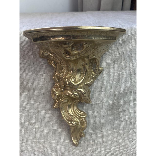 Small Rococo-Style Bronze Wall Console, 1950s For Sale - Image 14 of 14