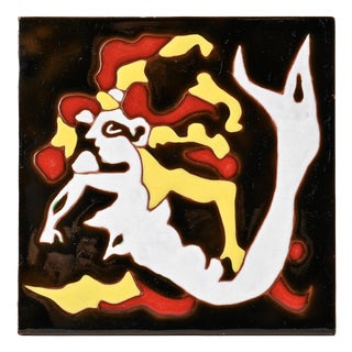 Ceramic Tile by Jean Lurçat for Sant Vicens Workshop, 1950 For Sale