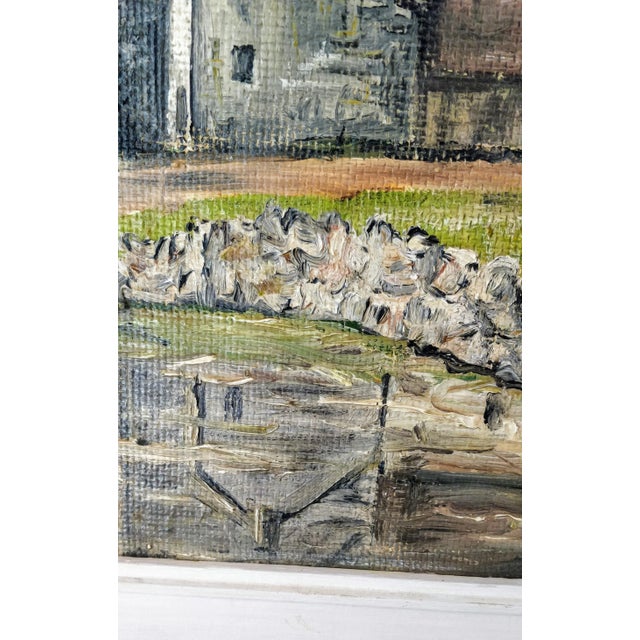 Green Vintage Derbyshire England Signed Painting by John Straw Tissington Pond For Sale - Image 8 of 11