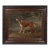 "Irish Red and White Setter Dog" Canvas Print in Brown and Black Solid Oak Frame 18.5x15.5 For Sale