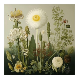 Dark Green Antique Botanical Garden Study No. 2 - Natural History Fine Art Print For Sale
