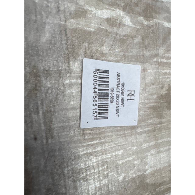 RH Restoration Hardware Velvet Brushstroke Abstract Pillow Cover 20" × 20" | Natural / Sand / Wheat New with Original Tags...