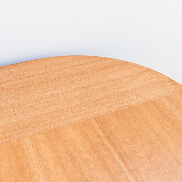 Restored 1950s Mahogany Dining Table With Two Leaves Attributed to Brown Saltman For Sale - Image 11 of 17