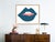 Contemporary Kiss Me Aqua by Angela Chrusciaki Blehm in Gold Frame, Medium Art Print For Sale - Image 3 of 4