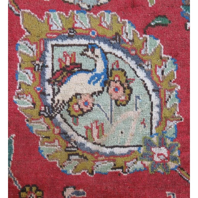 Red Large Vintage Tabriz Rug With All-Over Motif Design in Reds and Ivory 11'2 X 17 For Sale - Image 8 of 9