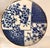 Ceramic Mid 20th Century Purple and Blue Chinoiserie Blossom and Floral Wall Plate Curation, Set of 7 For Sale - Image 7 of 13