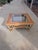 Transparent Vintage Bamboo and Glass Square Coffee Table For Sale - Image 8 of 9