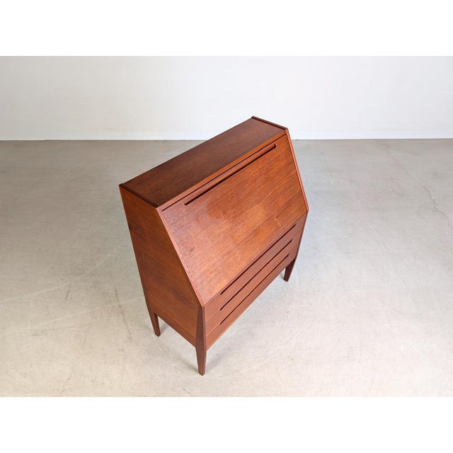 Mid-Century Danish Teak Secretary by Nils Jonsson for HJN Mobler For Sale - Image 6 of 15