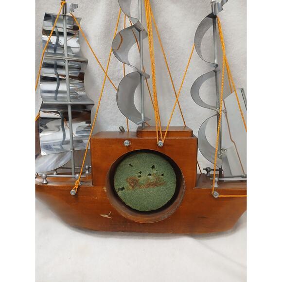 Wood 1950s Yankee Clipper Ship Wooden Sailing Boat‎ Wood Mantel Display Decor Vintage For Sale - Image 7 of 15