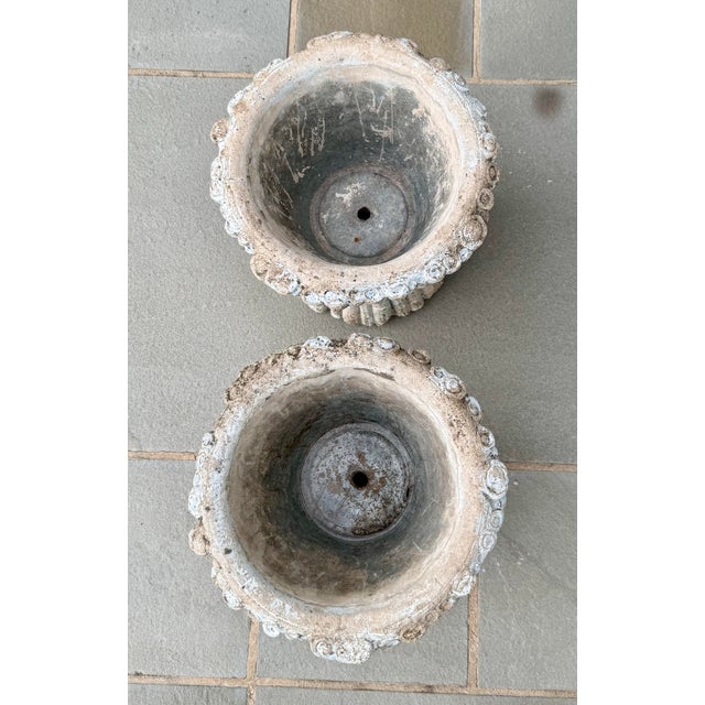 Pair of 1970s Faux Bois Cast Stone Planters For Sale In Chicago - Image 6 of 6