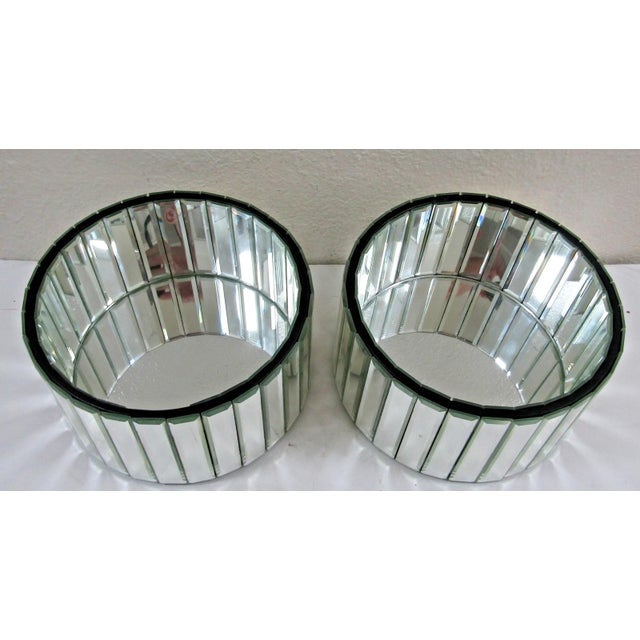 Contemporary Matching Pair of Howard Elliott 99176 Prism Mirror Round Wall Decor Planter For Sale - Image 3 of 9