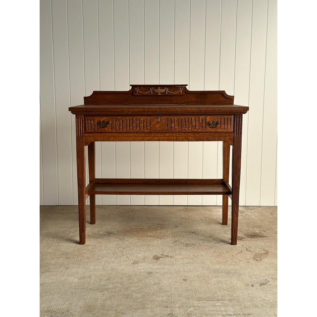 Antique Oak Server Table, C. 1890 For Sale - Image 14 of 18