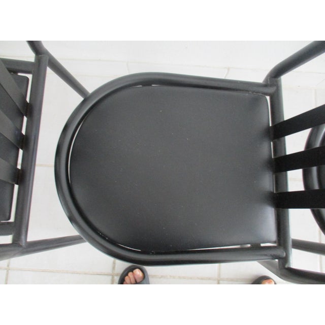 1980s Black Robert Mallet Stevens Chairs- Set of 4 For Sale - Image 9 of 12
