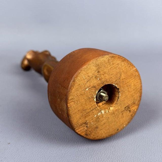 20th Century Modernist Wood & Bronze Sculpture by Gattolin Benvenuto, 1980s For Sale - Image 11 of 13