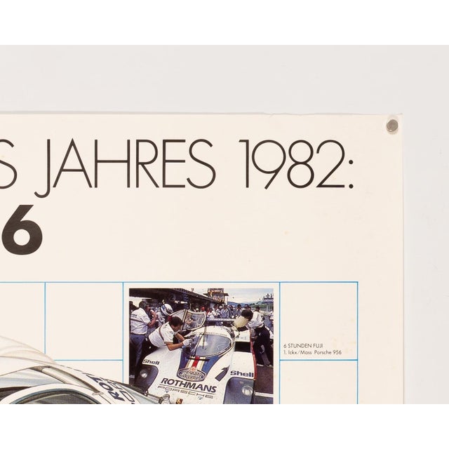 1980s Original Porsche Poster by Bruno Betti, 1982 For Sale - Image 5 of 9