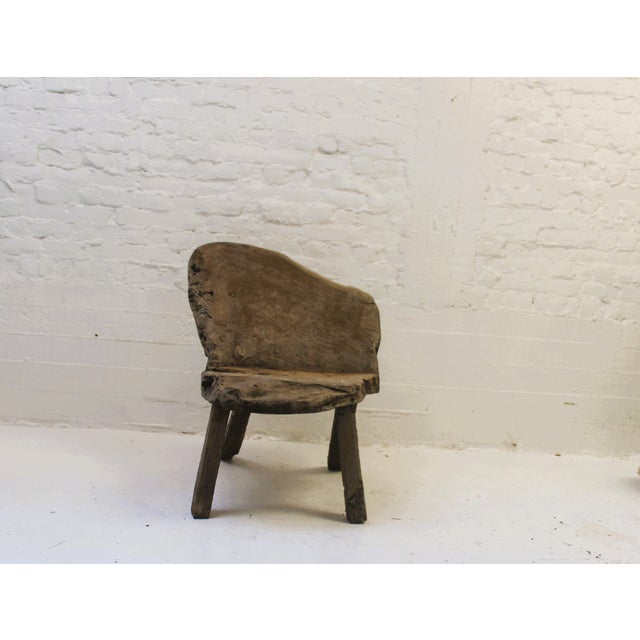 1950s Wabi Sabi Seat in Wood, 1950s For Sale - Image 5 of 16
