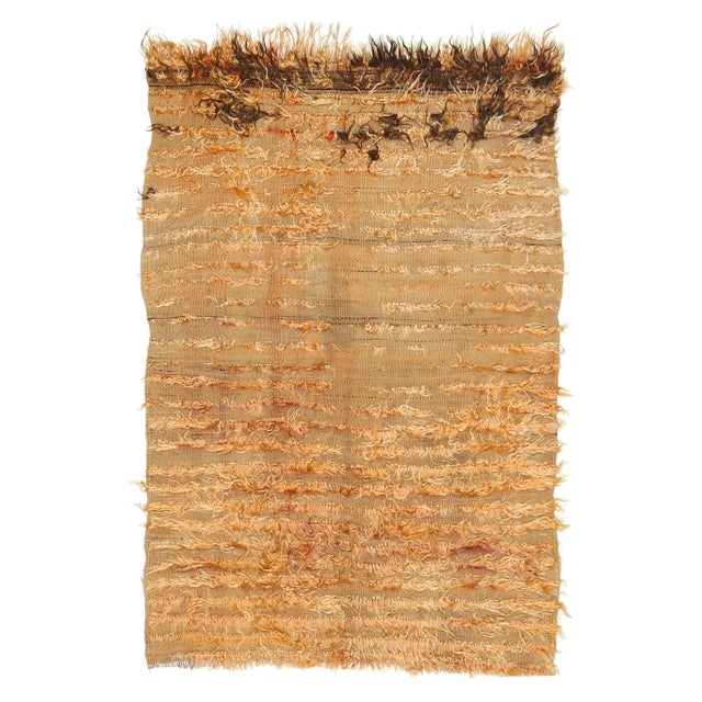 Vintage Turkish Hand-Knotted Wool Cotton Orange Kilim Area Rug For Sale - Image 9 of 9