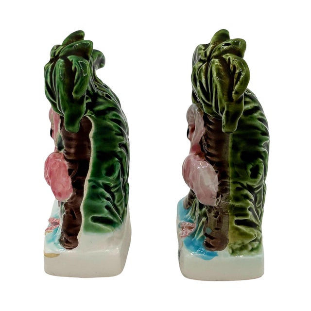 1950s Mid-Century Florida Flamingo Ceramic Salt & Pepper Shaker Set For Sale - Image 4 of 6