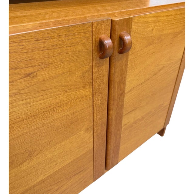Wood Vintage Danish Modern Domino Møbler 2-Piece Teak Bar Cabinet For Sale - Image 7 of 9