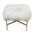 Outpost Original Tibetan Lambskin + Brass Ottoman For Sale