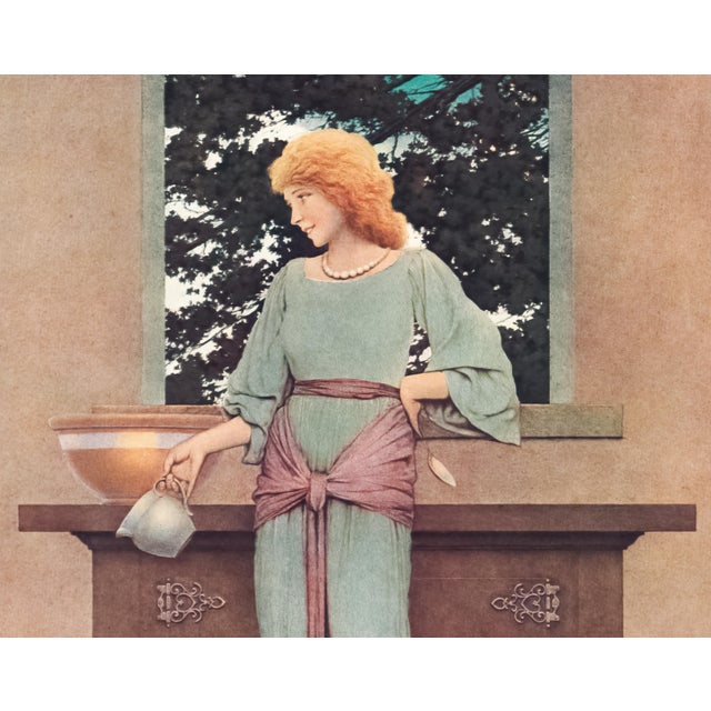 American 1925 Maxfield Parrish Lithograph "Lady Violetta About to Make Tarts" For Sale - Image 3 of 5