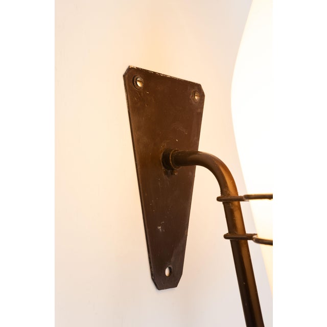 Large Outdoor Lamp in Metal and Opal Glass For Sale - Image 10 of 13