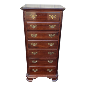 1980s Ethan Allen Georgian Court Cherry Lingerie Chest of Drawers
